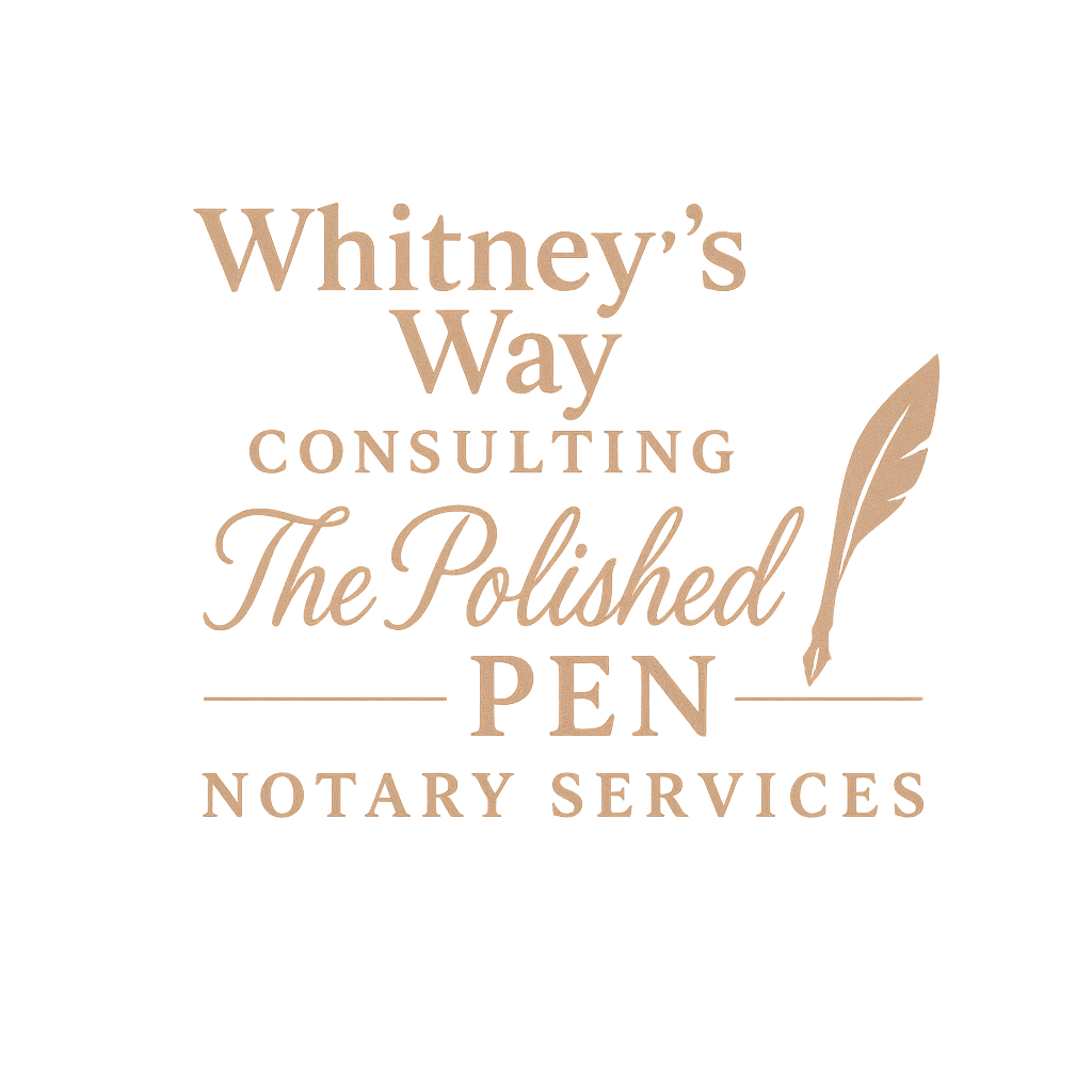 Whitney’s Way Consulting & The Polished Pen Notary Services